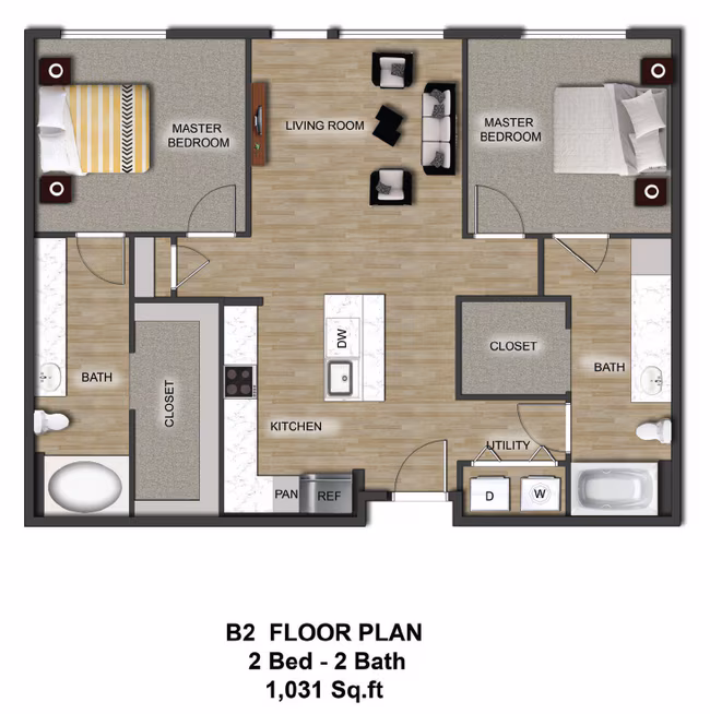Unit A208 A208 floor plan